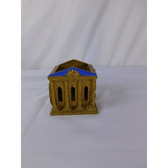 SALE Vintage Temple Ruins Pen Holder Desk Caddy Resin Architectural Decor Unique - Picture 1 of 7